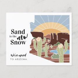Sand är det nya Nya adress kortet Snö Arizona