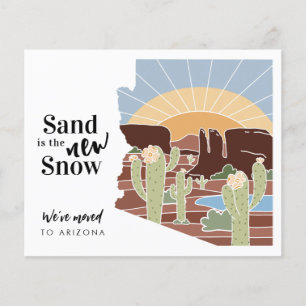 Sand är det nya Nya adress kortet Snö Arizona