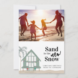 Sand är Helgdag New Snö Photo jul Julkort