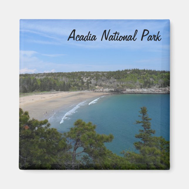 Sand Beach- Acadia nationalpark Magnet (Framsidan)