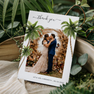 Sand Beach Destination Wedding för Tropical Handfl Tack Kort