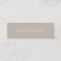 Sand Beige Minimalist Bröllop webbplats OSA kort