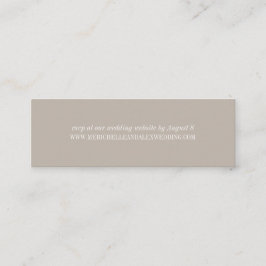 Sand Beige Minimalist Bröllop webbplats OSA kort