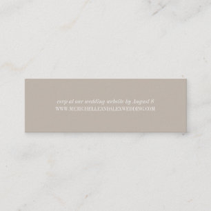 Sand Beige Minimalist Bröllop webbplats OSA kort