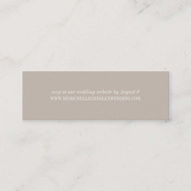 Sand Beige Minimalist Bröllop webbplats OSA kort (Framsida)