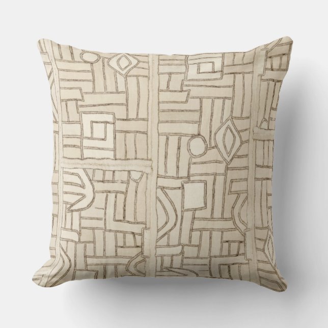 Sand Beige Prated Kuba Trasa Pillows Kudde (Framsida)
