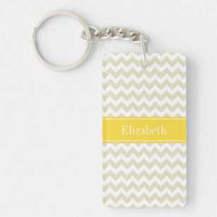 Sand Beige White Chevron Pineapple Namn Monogram