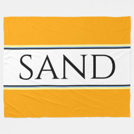 SAND Bright Golden Gult White Tävla Rand Fleecefilt