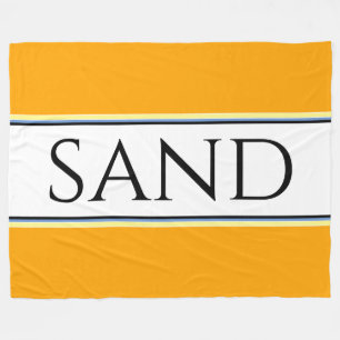 SAND Bright Golden Gult White Tävla Rand Fleecefilt