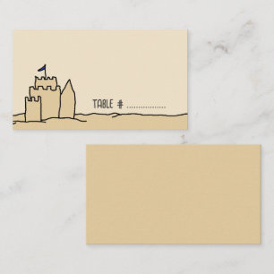 Sand Castle Art Escort Bord Placeringskort