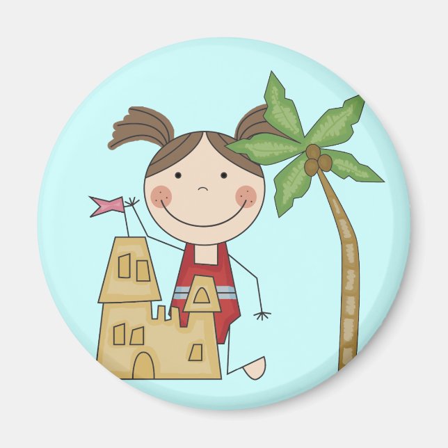 Sand Castle Queen Tshirts och Gifts Magnet (Framsidan)