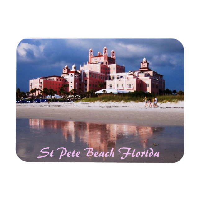 Sand Castle St Pete Beach Flexi Magnet (Horisontell)