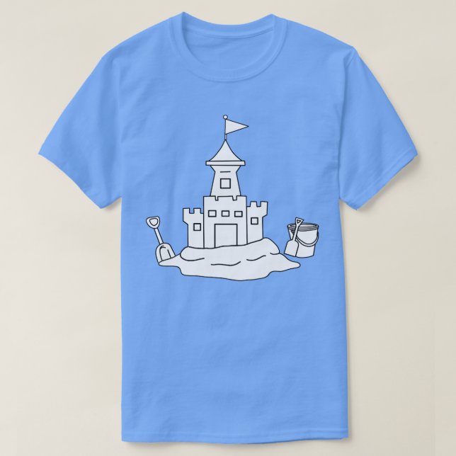 Sand castle TShirt T Shirt (Design framsida)