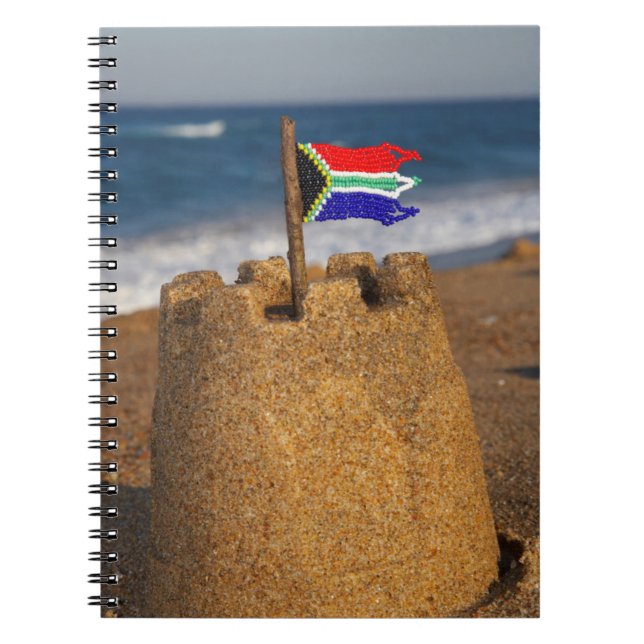 Sand Castle with South African Flagga, Umhlanga Anteckningsbok (Framsidan)