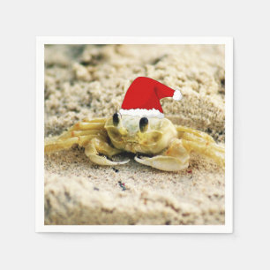 Sand Crab i jultomten Pappersservett