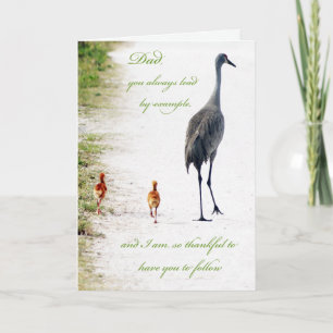 Sand Crane med Spädbarn Fars dag Card Kort
