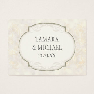 Sand Damask Ocean Beach Nautical ThMeed Bröllop Visitkort