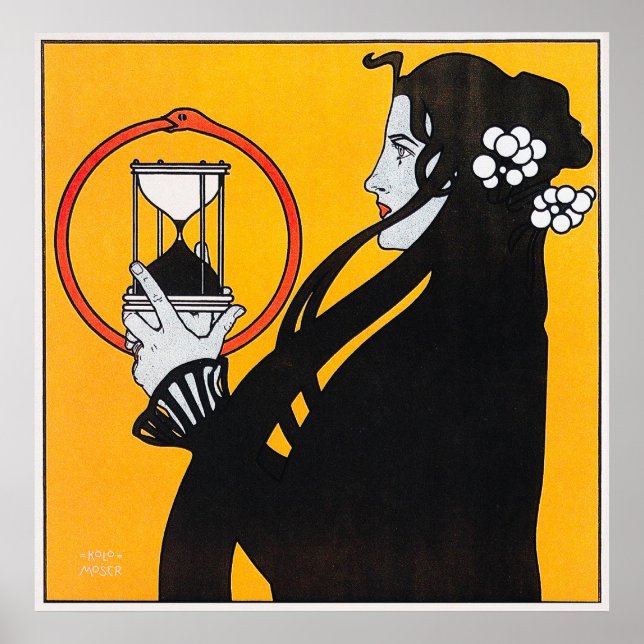 Sand Dial - Art nouveau-utskrift i Vintage Poster (Framsidan)