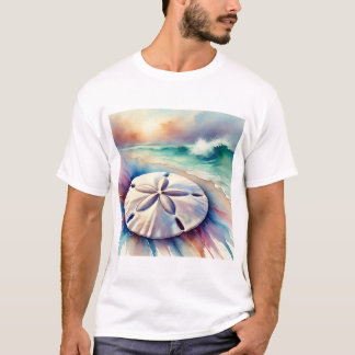 Sand Dollar 110924AREF118 - Watercolor T Shirt