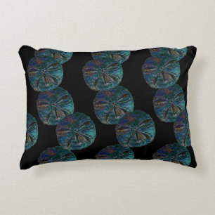 Sand Dollar-Abstrakten Artsy Blue Black Gift Favor Prydnadskudde