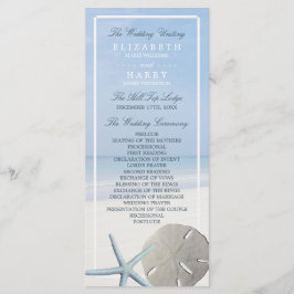 Sand Dollar and Starfish Beach Wedding Programme Program