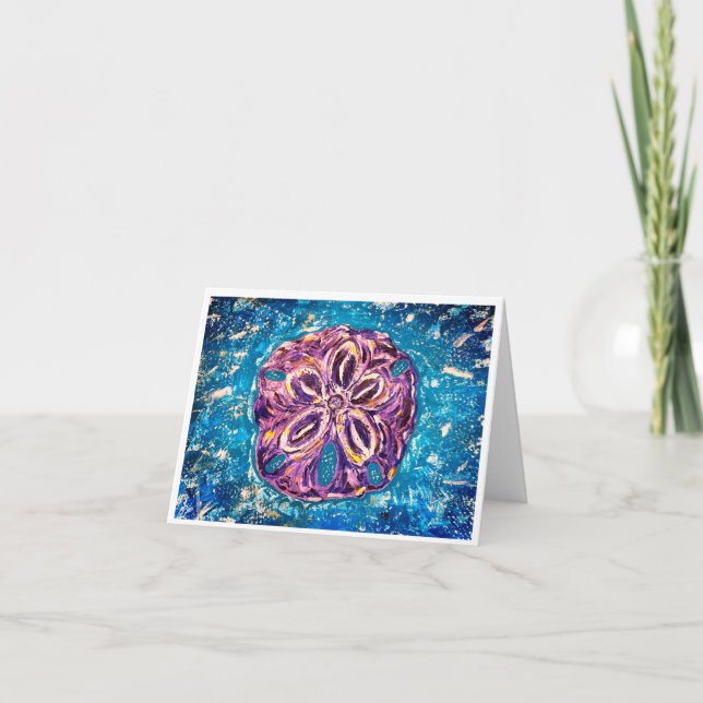 Sand Dollar-anteckningskort Tack Kort (Framsida)