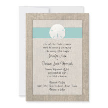 Sand Dollar Beach bröllopsinbjudan - Turkos