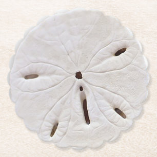 Sand Dollar Beach Front Bröllop Underlägg Papper