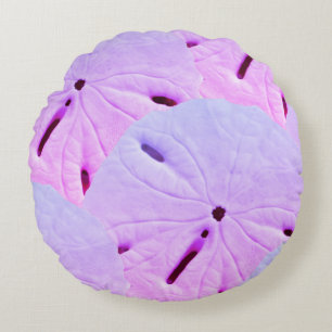Sand Dollar Beach Rosa Lila Ombre Abstrakt Cute Rund Kudde