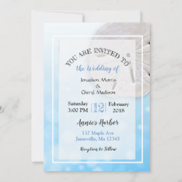 Sand Dollar Beach Themed Wedding bjudits in Inbjudningar