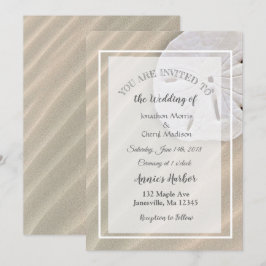 Sand Dollar Beach Themed Wedding bjudits in Inbjudningar
