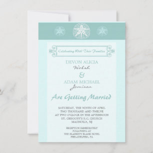 Sand Dollar Beach Wedding bjudande Inbjudningar