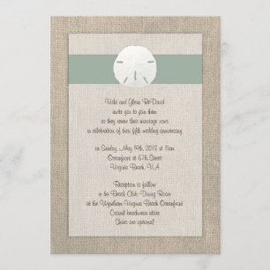 Sand Dollar Beach Wedding bjudande - punkt Inbjudningar