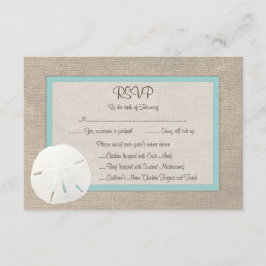 Sand Dollar Beach Wedding OSA kort - turkos