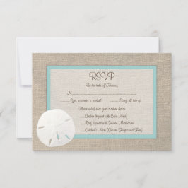 Sand Dollar Beach Wedding OSA kort - turkos