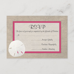 Sand Dollar Beach Wedding OSA kort - Watermelon