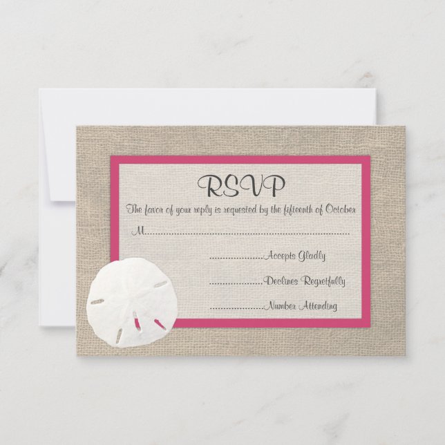 Sand Dollar Beach Wedding OSA kort - Watermelon (Framsida)