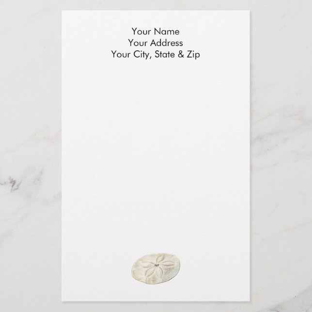 Sand Dollar Brevpapper (Framsida)