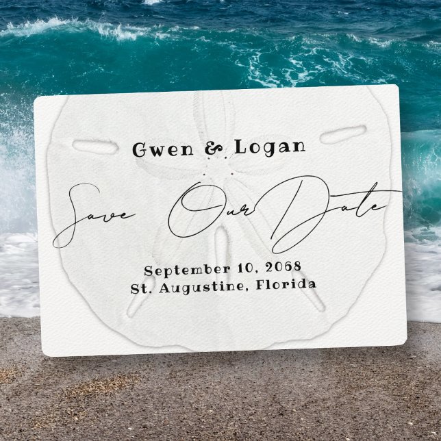 Sand Dollar Bröllop Spara våra datumkort Spara Datumet (Skapare uppladdad)