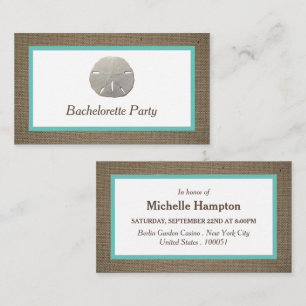 Sand Dollar & Burlap Bachelorette Party Biljett
