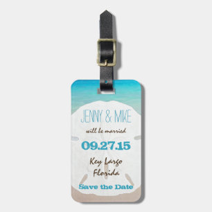 Sand Dollar by Sea Save the Date Bagagebricka