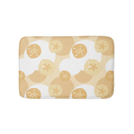 Sand Dollar Coastal Print Beige White Mönster Badrumsmatta