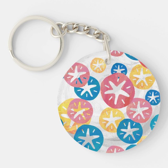 Sand Dollar Gult Red Blue Mönster (Framsidan)