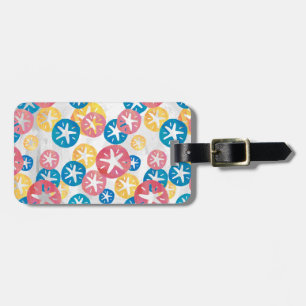 Sand Dollar Gult Red Blue Mönster Bagagebricka