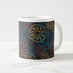 Sand Dollar Linjer Red Gult Blue Jumbo Mugg