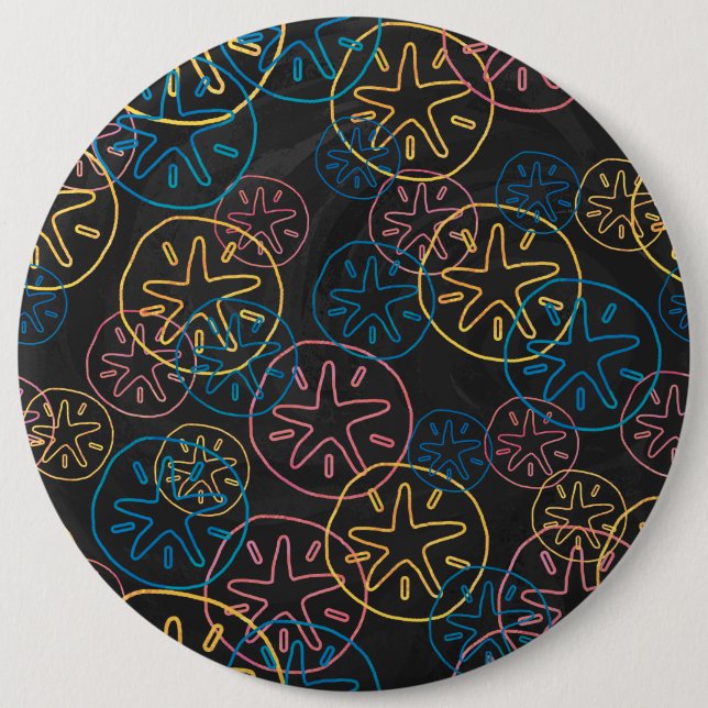 Sand Dollar Linjer Red Gult Blue Knapp (Framsida)