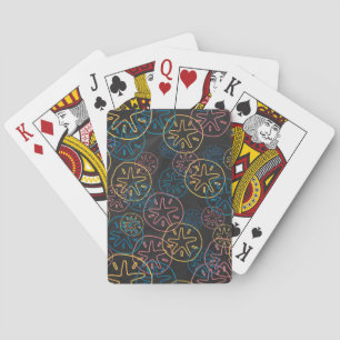 Sand Dollar Linjer Red Gult Blue Kortlek