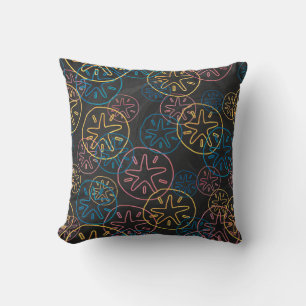 Sand Dollar Linjer Red Gult Blue Kudde
