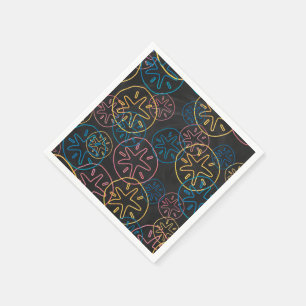 Sand Dollar Linjer Red Gult Blue Pappersservett