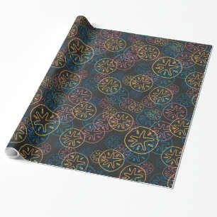 Sand Dollar Linjer Red Gult Blue Presentpapper